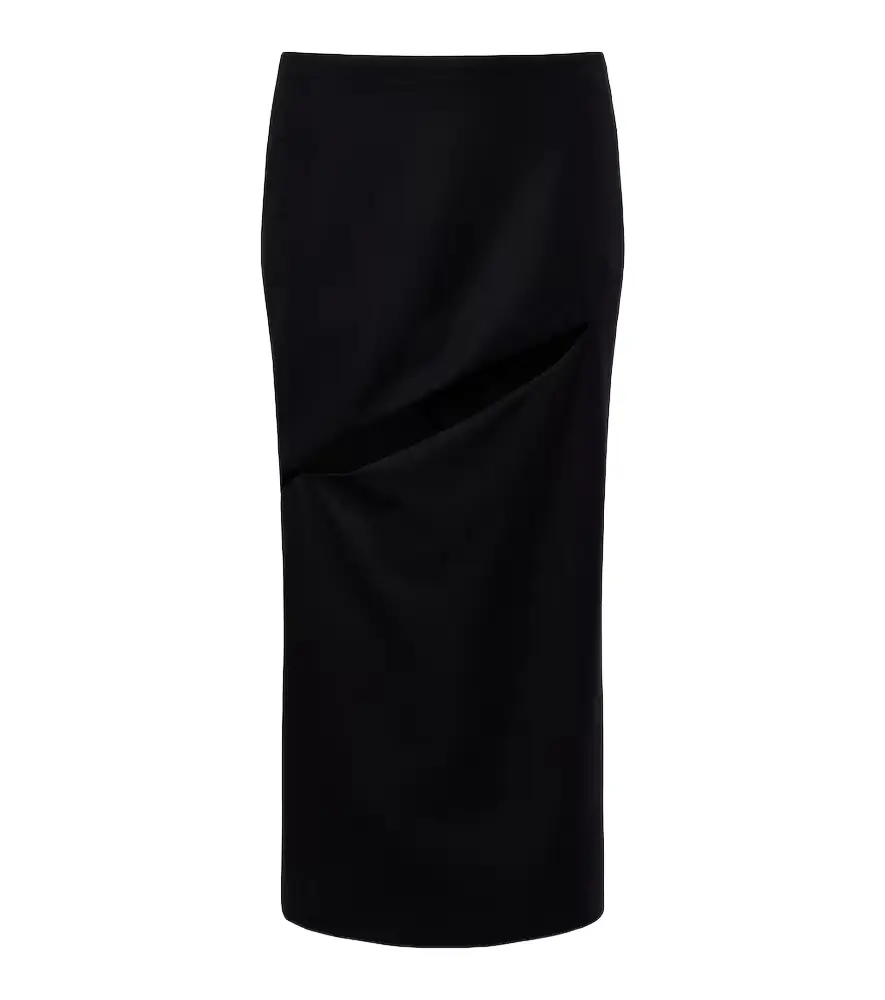 Jil Sander Cutout wool and mohair midi skirt | Image 1 Jil Sander Cutout wool and mohair midi skirt | Image 1