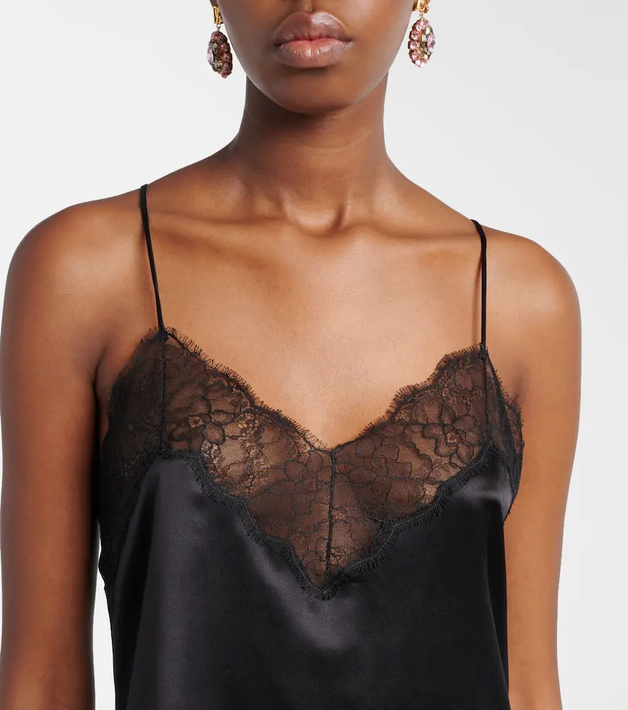 Dolce & Gabbana Silk and cotton-blend satin slip dress | Thumbnail 2 Dolce & Gabbana Silk and cotton-blend satin slip dress | Thumbnail 2