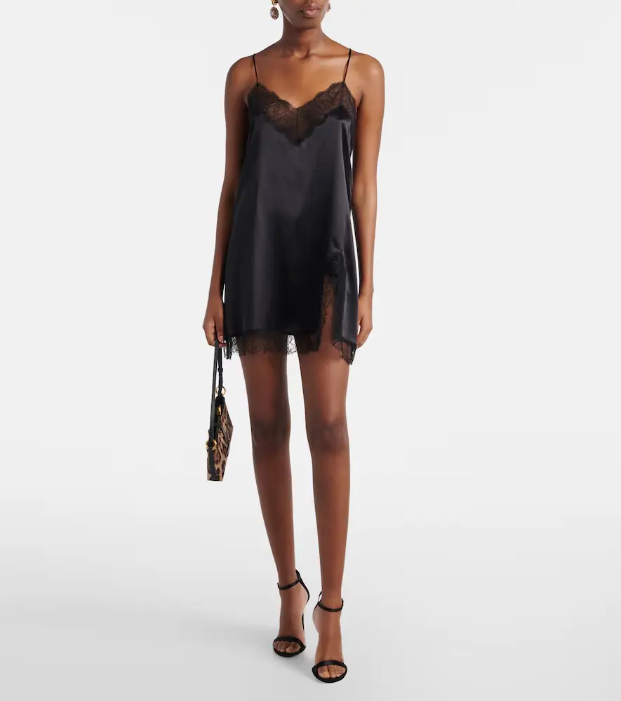 Dolce & Gabbana Silk and cotton-blend satin slip dress | Thumbnail 4 Dolce & Gabbana Silk and cotton-blend satin slip dress | Thumbnail 4