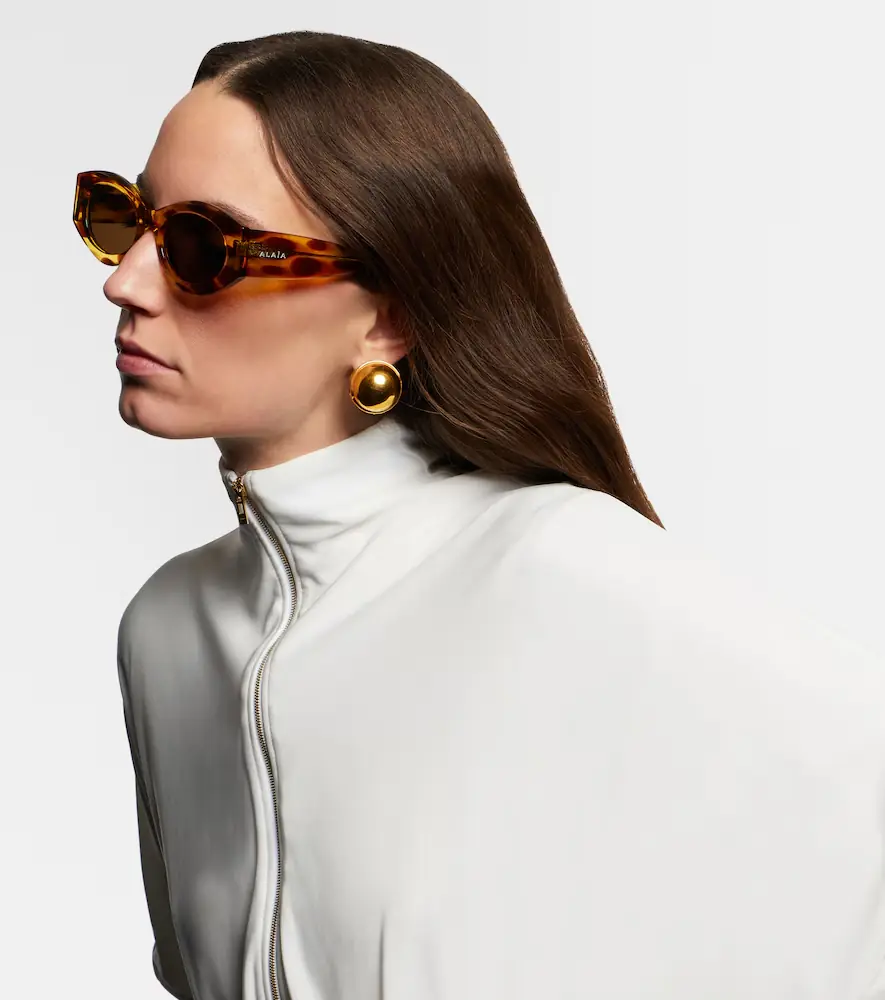 Alaïa Alaïa Logo oval sunglasses | Thumbnail 4