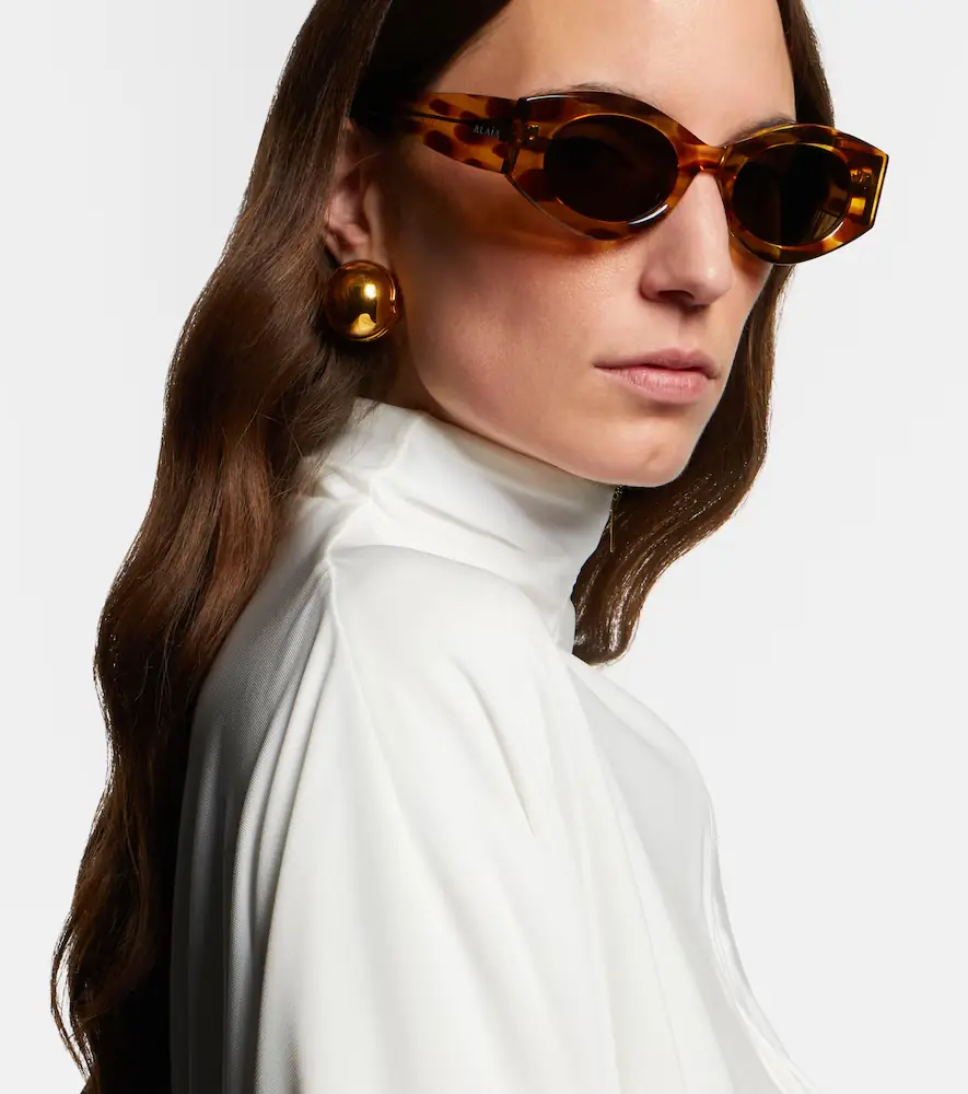Alaïa Alaïa Logo oval sunglasses | Thumbnail 5