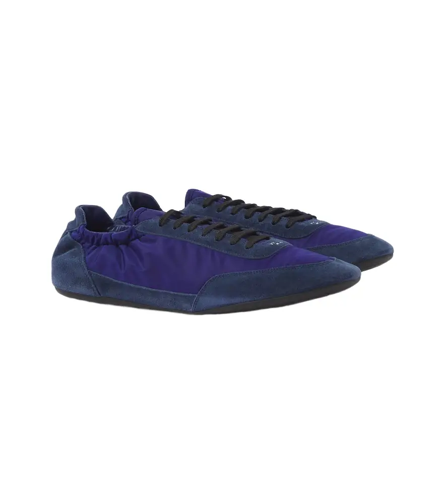 Collapse Re-Nylon and suede sneakers