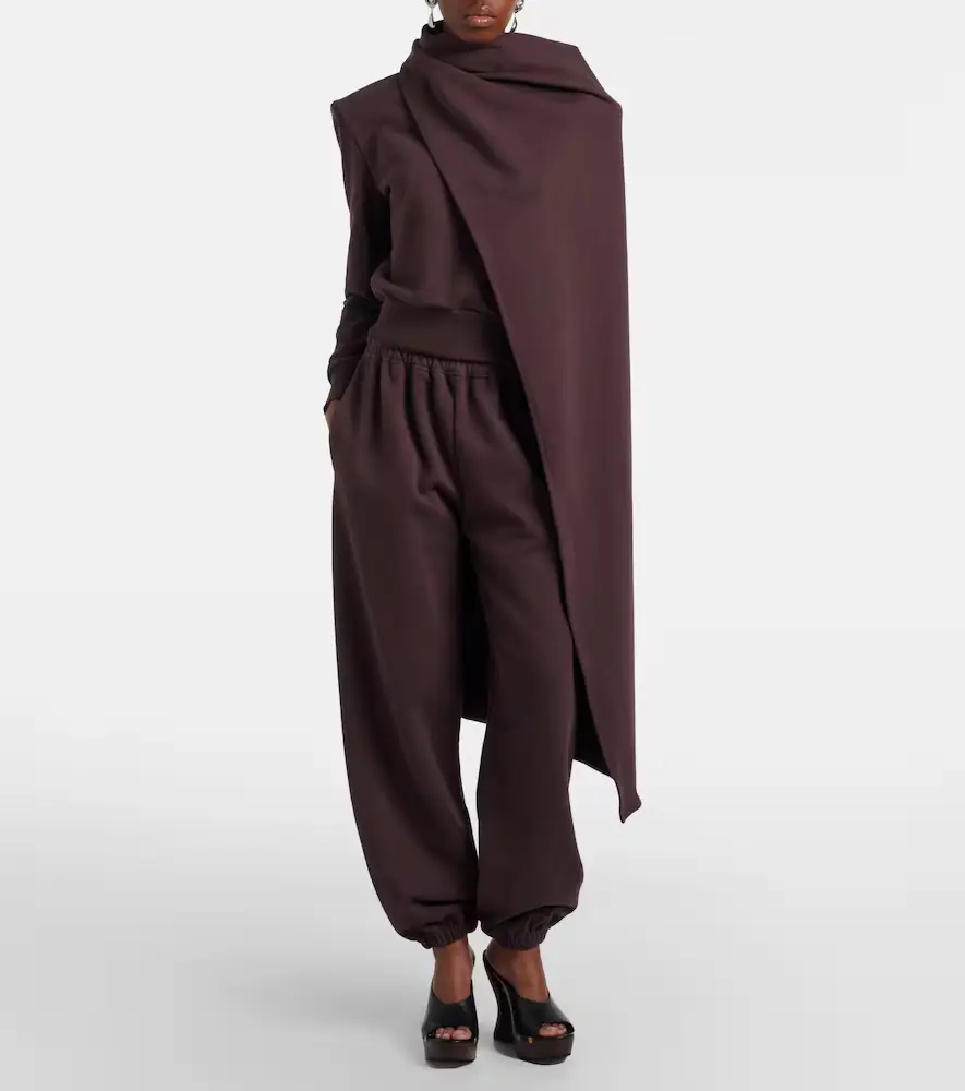 Magda Butrym Draped scarf-detail cotton sweatshirt | Thumbnail 5