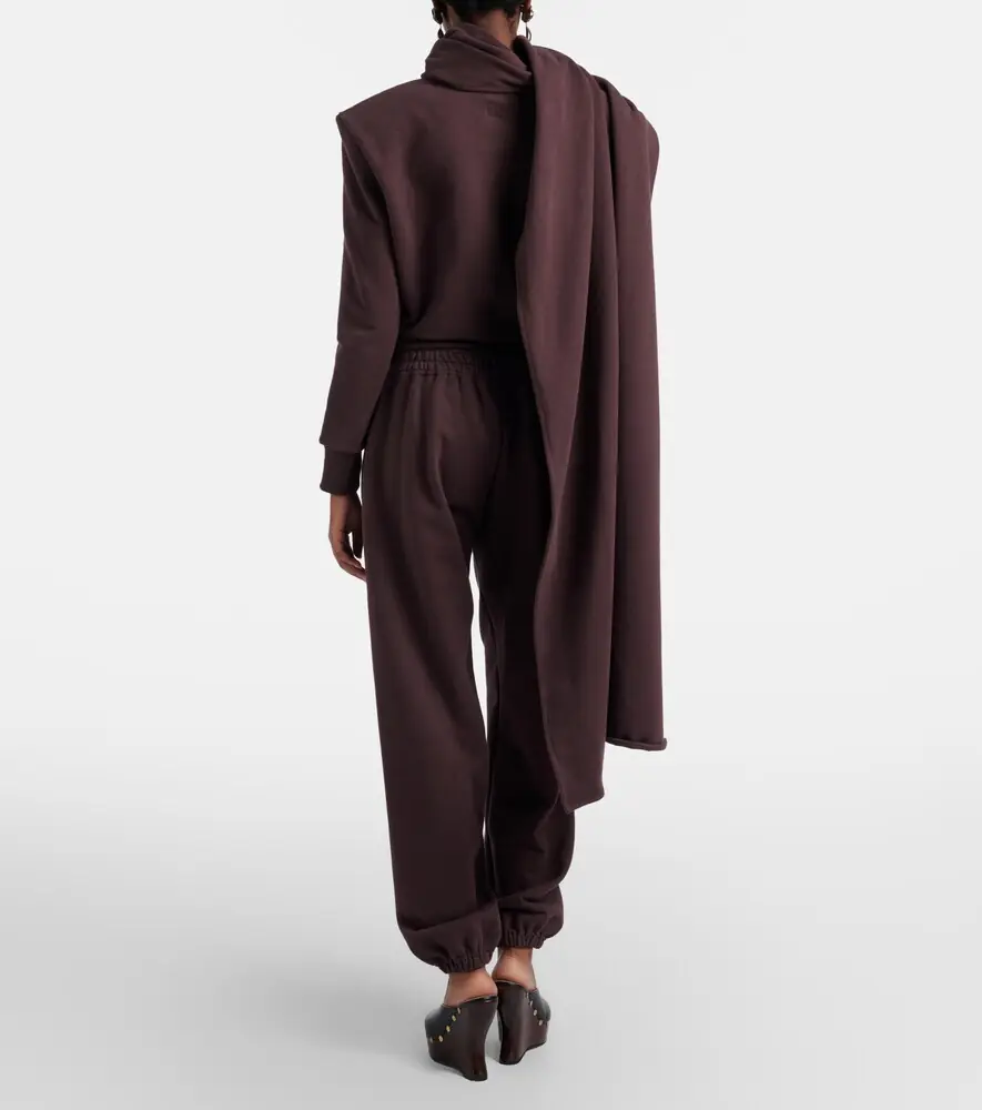 Magda Butrym Draped scarf-detail cotton sweatshirt | Thumbnail 6
