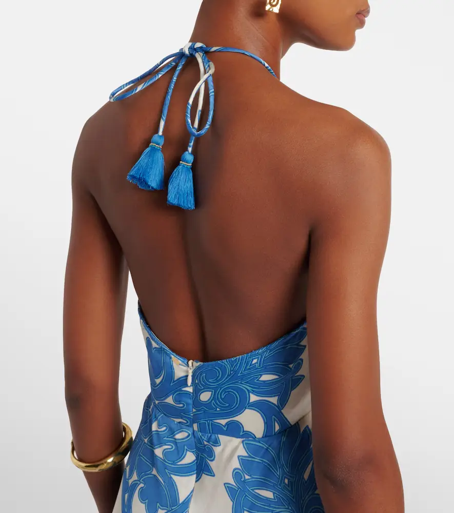 Poupette St Barth Stella printed satin maxi dress | Thumbnail 6 Poupette St Barth Stella printed satin maxi dress | Thumbnail 6