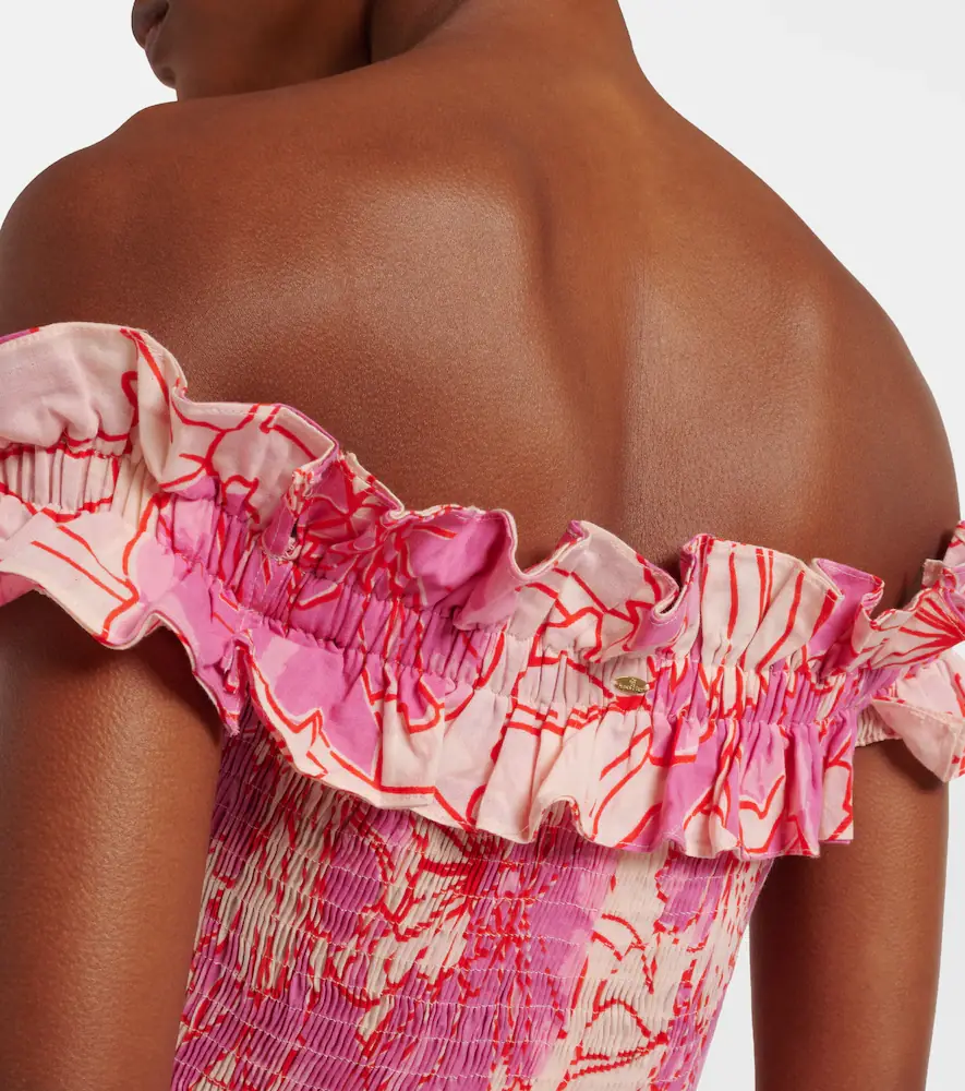 Poupette St Barth Suzanne off-shoulder cotton maxi dress | Thumbnail 5