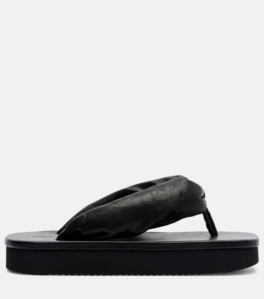 Rick Owens Leather platform thong sandals | Thumbnail 3