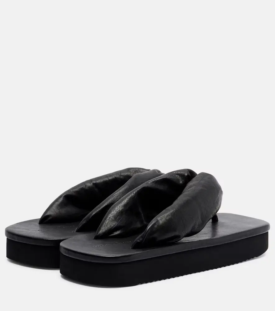 Rick Owens Leather platform thong sandals | Thumbnail 4