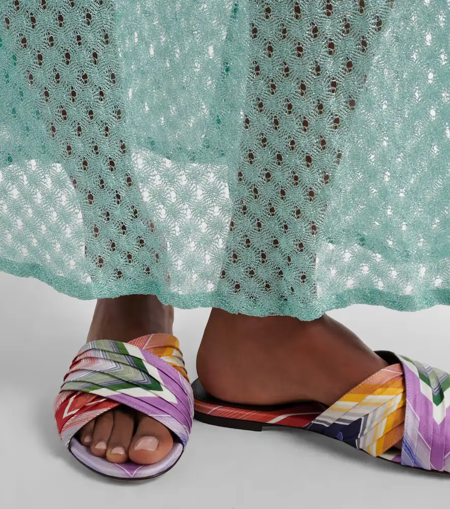Missoni Ada Chevron twill slides | Thumbnail 6 Missoni Ada Chevron twill slides | Thumbnail 6