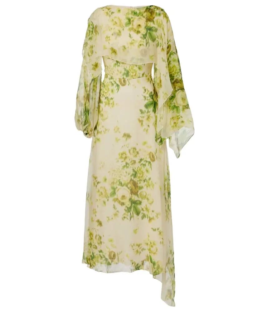 Erdem Draped floral silk creponne midi dress | Image 1 Erdem Draped floral silk creponne midi dress | Image 1