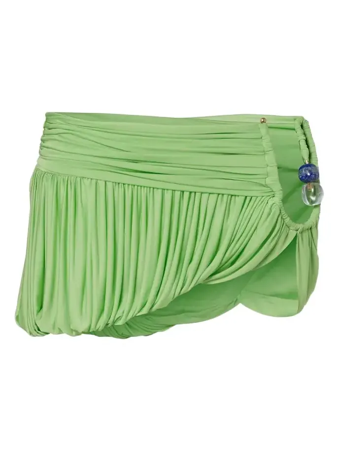 Beach Glass draped jersey miniskirt