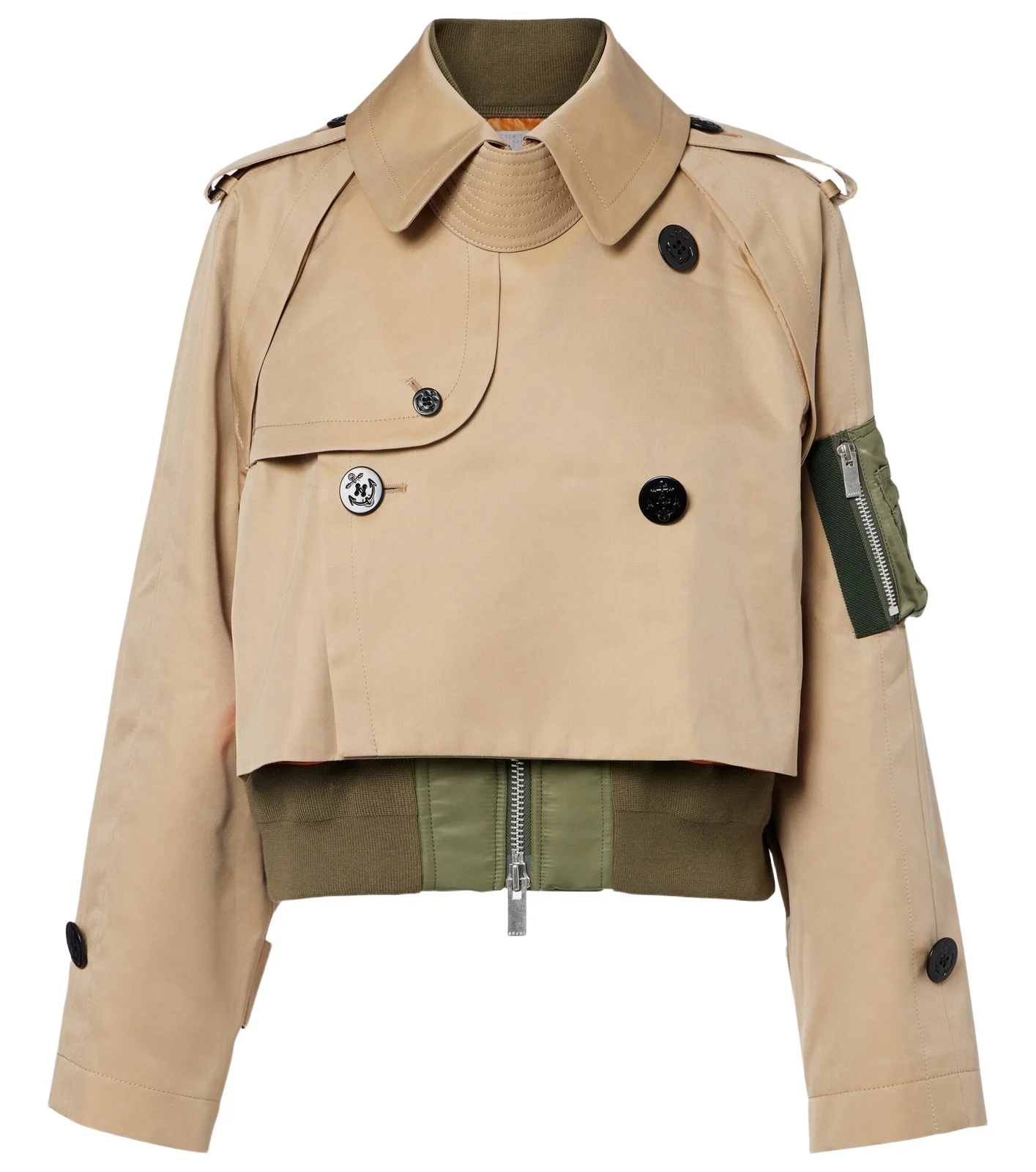 Padded cotton-blend bomber jacket Padded cotton-blend bomber jacket