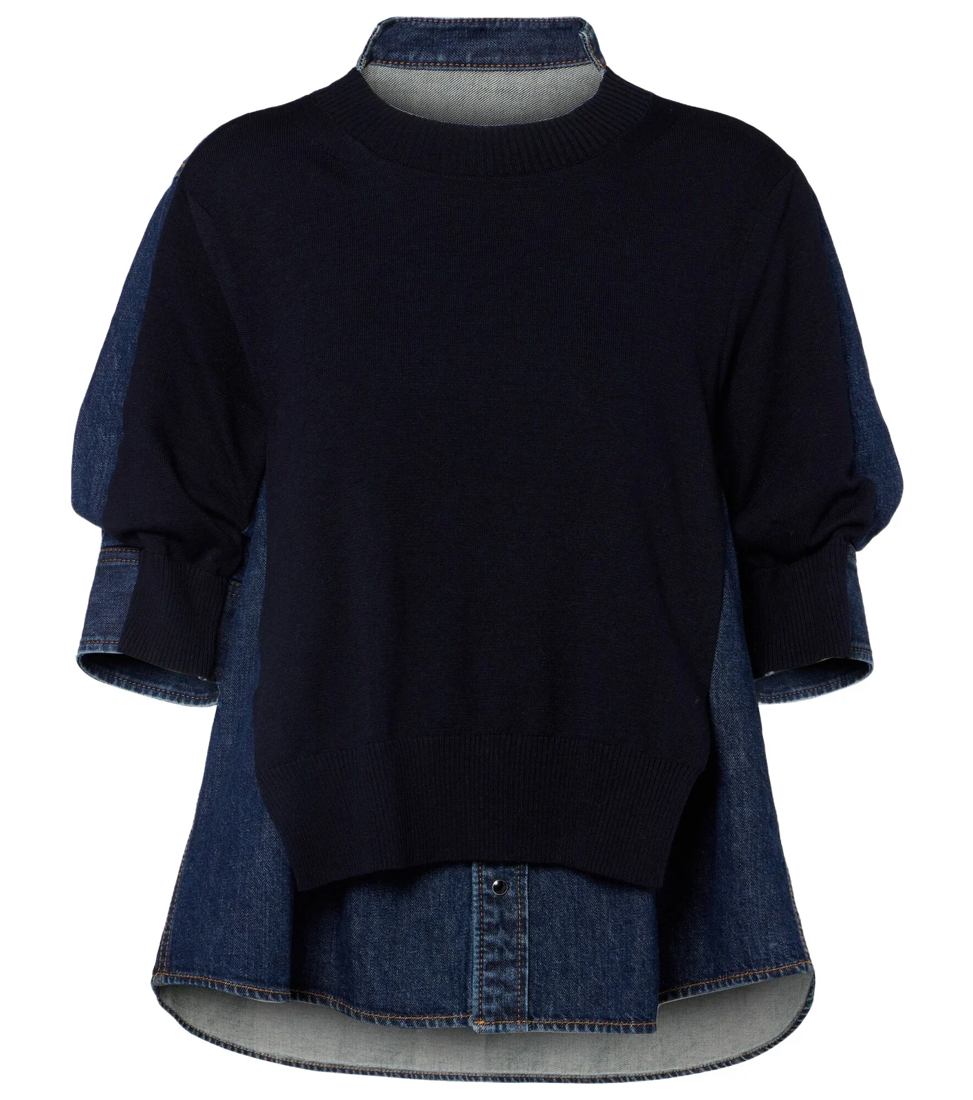 Sacai Layered denim shirt