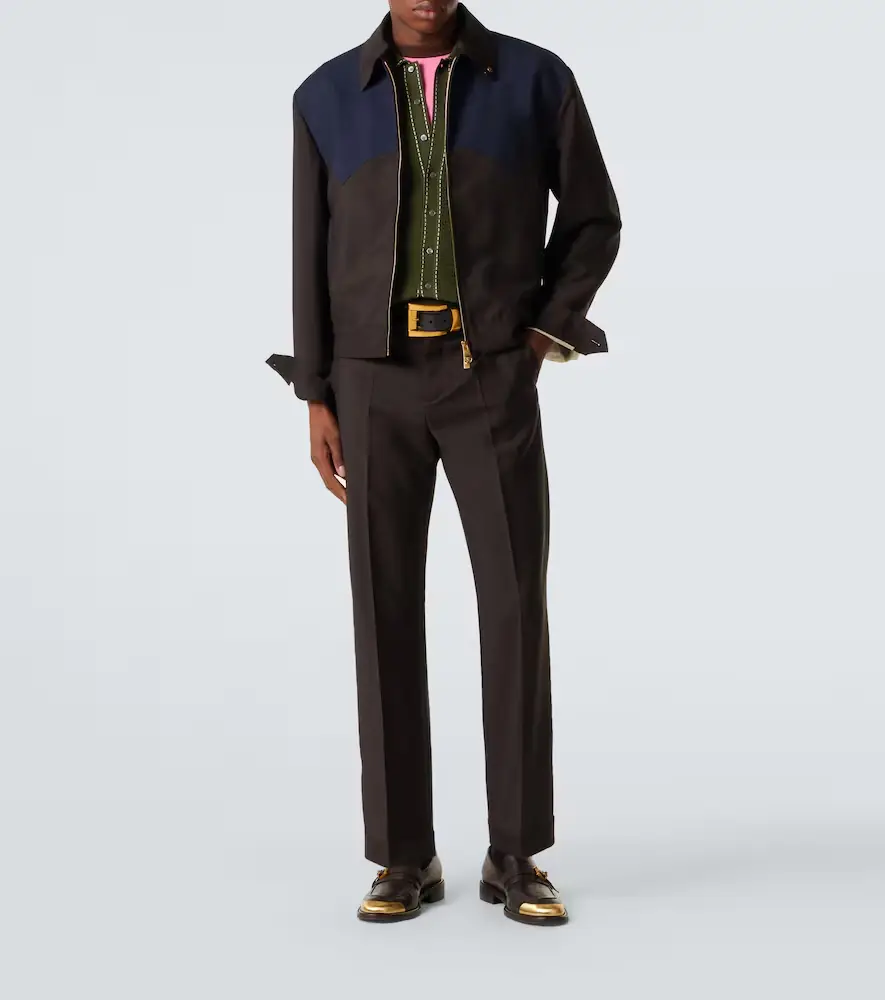 Versace Cropped wool and mohair straight pants | Thumbnail 3 Versace Cropped wool and mohair straight pants | Thumbnail 3