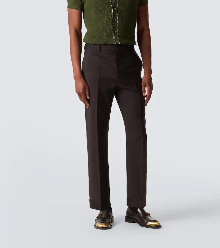 Versace Cropped wool and mohair straight pants | Thumbnail 5 Versace Cropped wool and mohair straight pants | Thumbnail 5
