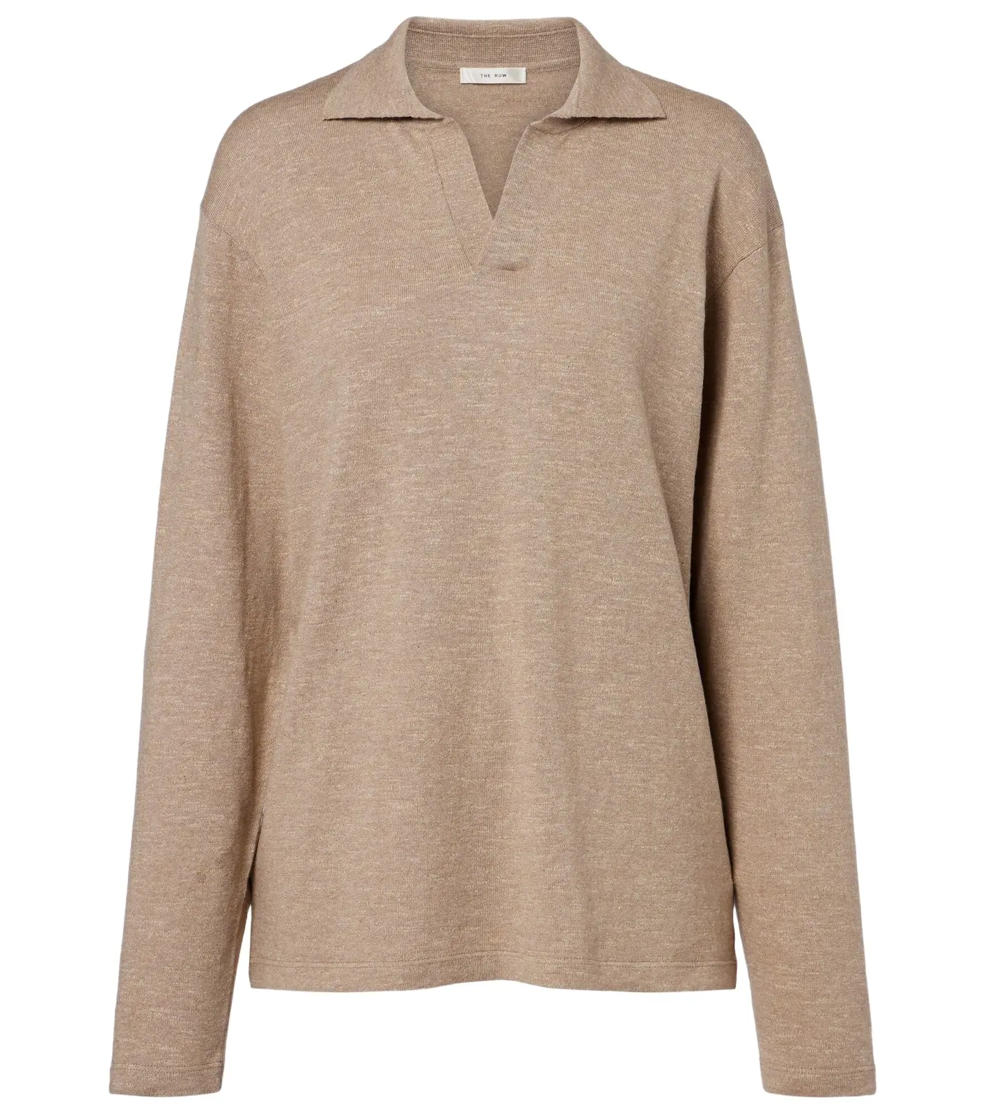 The Row Niosa cotton and linen polo sweater