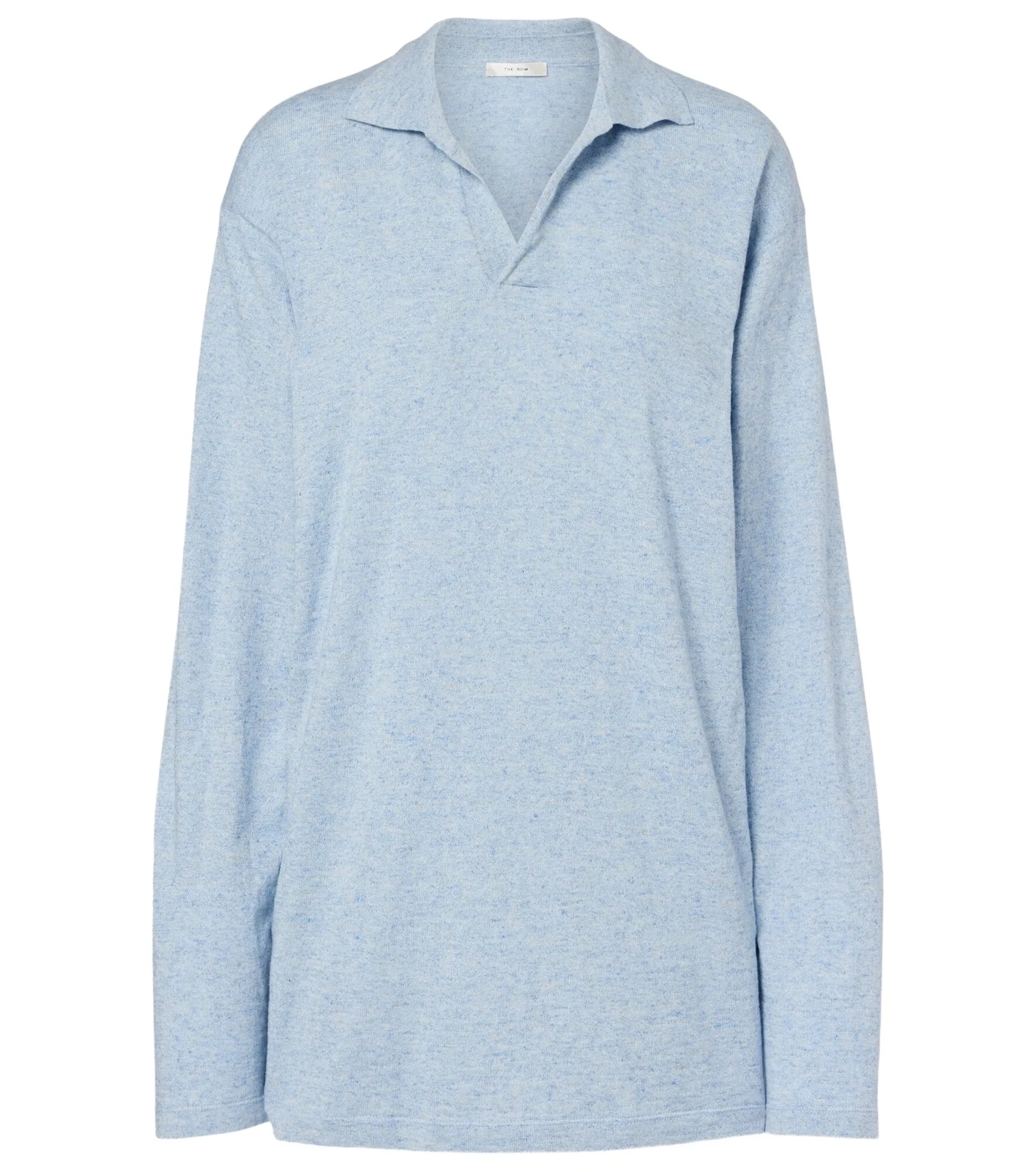 The Row Niosa cotton and linen polo sweater