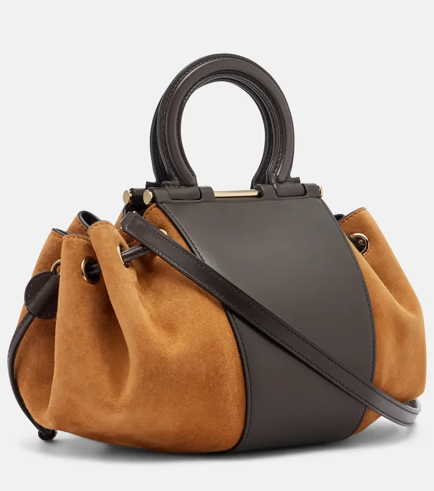 Ferragamo Gancio Small suede bucket bag | Thumbnail 3 Ferragamo Gancio Small suede bucket bag | Thumbnail 3