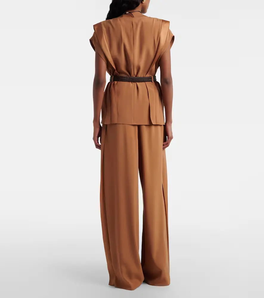 Max Mara Crêpe wide-leg pants | Thumbnail 3 Max Mara Crêpe wide-leg pants | Thumbnail 3