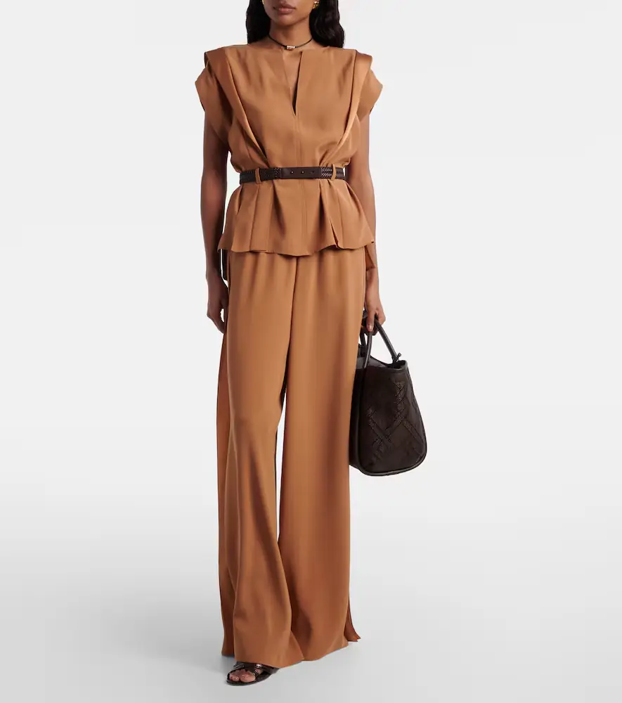 Max Mara Crêpe wide-leg pants | Thumbnail 4 Max Mara Crêpe wide-leg pants | Thumbnail 4