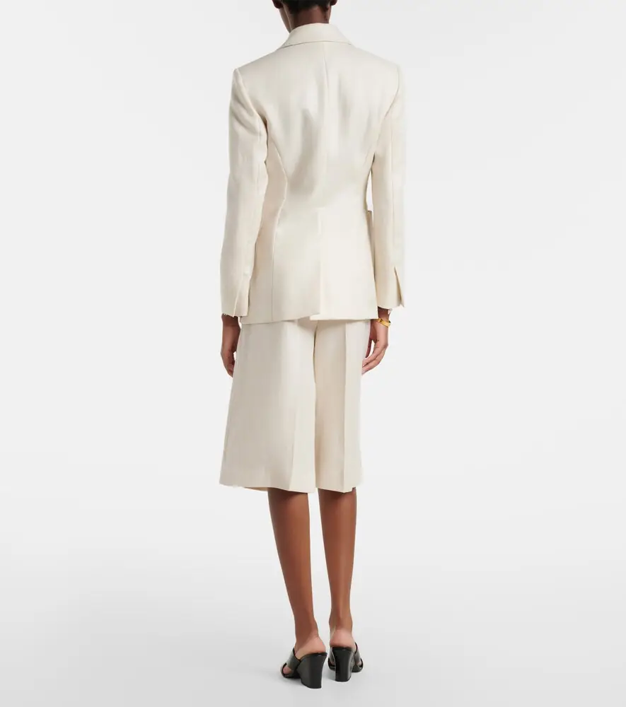 Max Mara Kaki linen wide-leg Bermuda shorts | Thumbnail 2