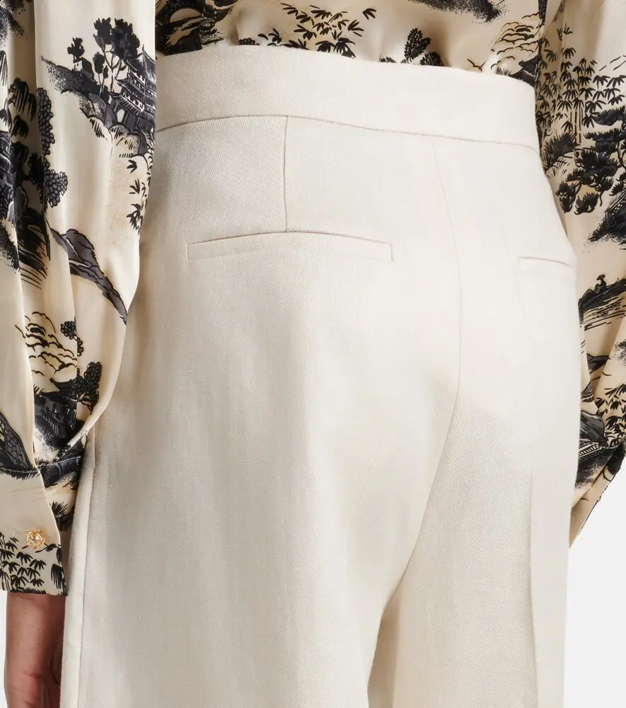 Max Mara Kaki linen wide-leg Bermuda shorts | Thumbnail 3