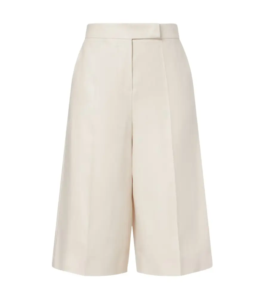 Max Mara Kaki linen wide-leg Bermuda shorts | Image 1 Max Mara Kaki linen wide-leg Bermuda shorts | Image 1