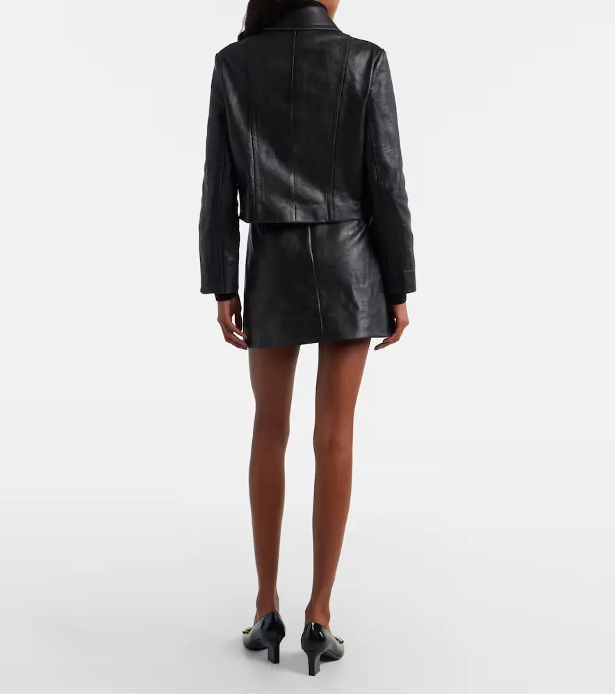 Gucci Double G leather miniskirt | Thumbnail 3