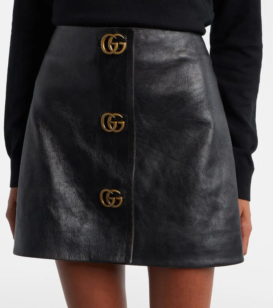 Gucci Double G leather miniskirt | Thumbnail 5