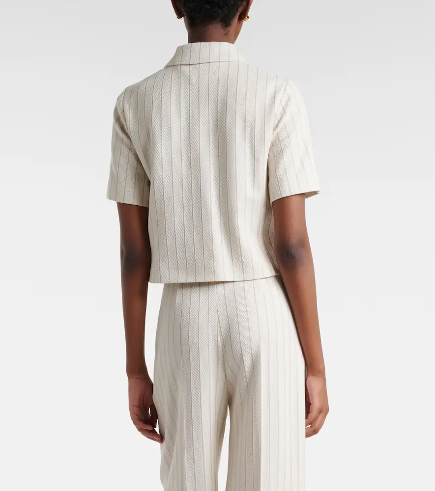 Max Mara Striped cotton jacket | Thumbnail 3 Max Mara Striped cotton jacket | Thumbnail 3