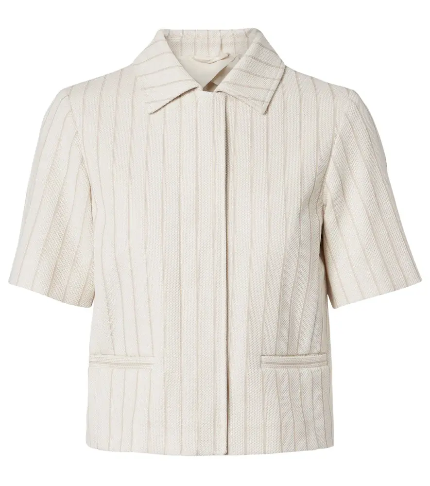 Striped cotton jacket Striped cotton jacket