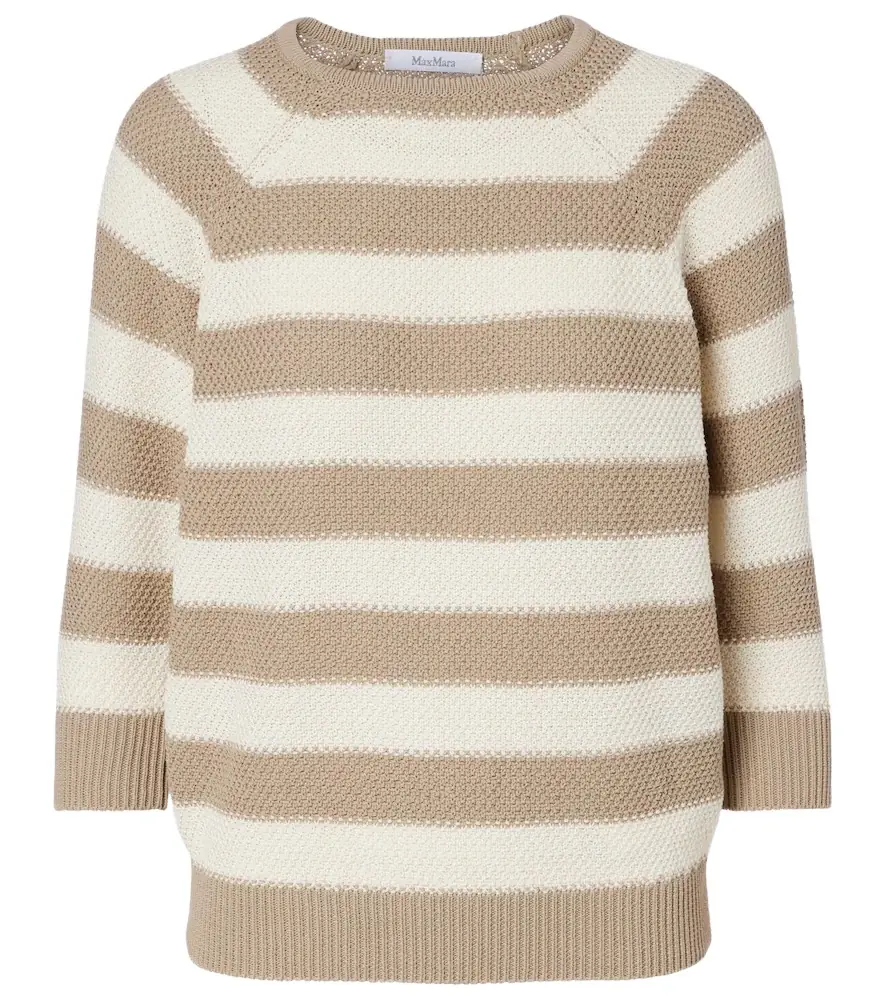 Max Mara Ellisse striped cotton sweater | Image 1 Max Mara Ellisse striped cotton sweater | Image 1