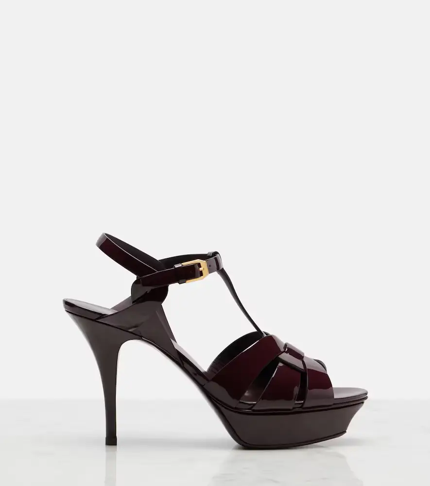 Saint Laurent Tribute 105 patent leather platform sandals | Thumbnail 3 Saint Laurent Tribute 105 patent leather platform sandals | Thumbnail 3