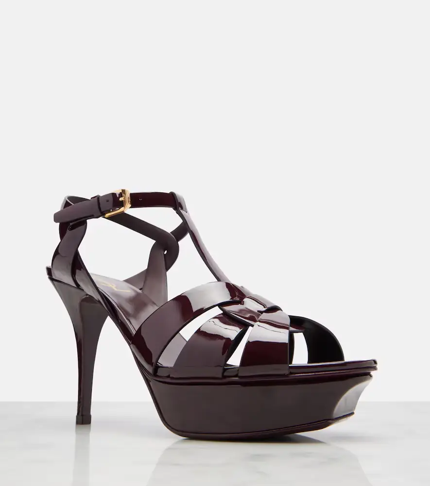 Saint Laurent Tribute 105 patent leather platform sandals | Thumbnail 4 Saint Laurent Tribute 105 patent leather platform sandals | Thumbnail 4