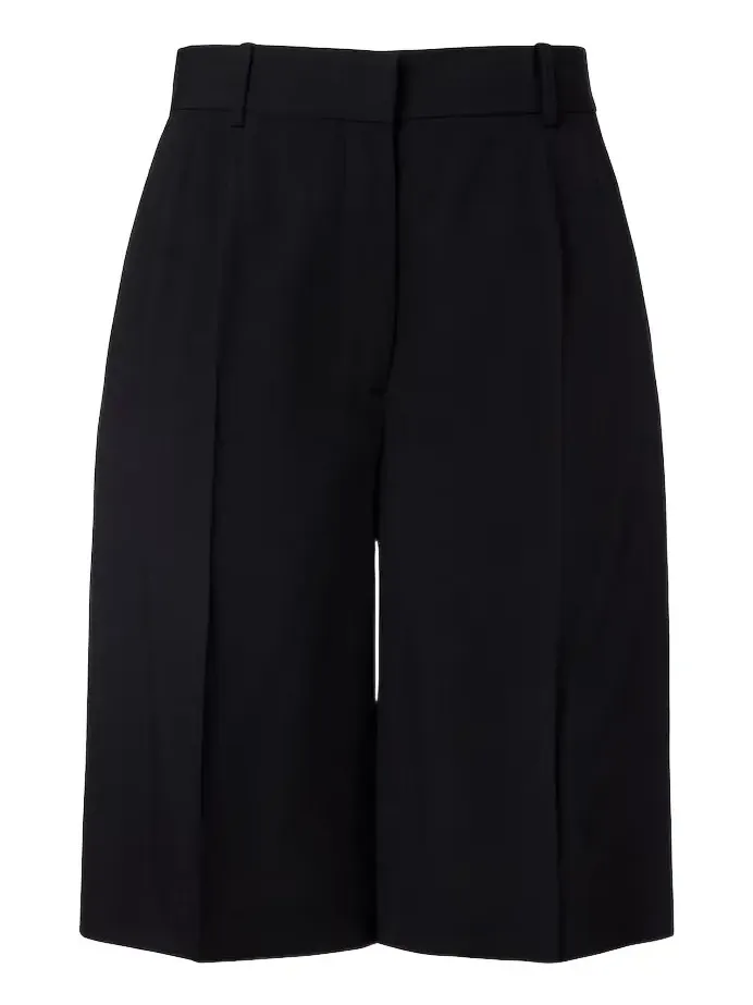 High-rise Bermuda shorts