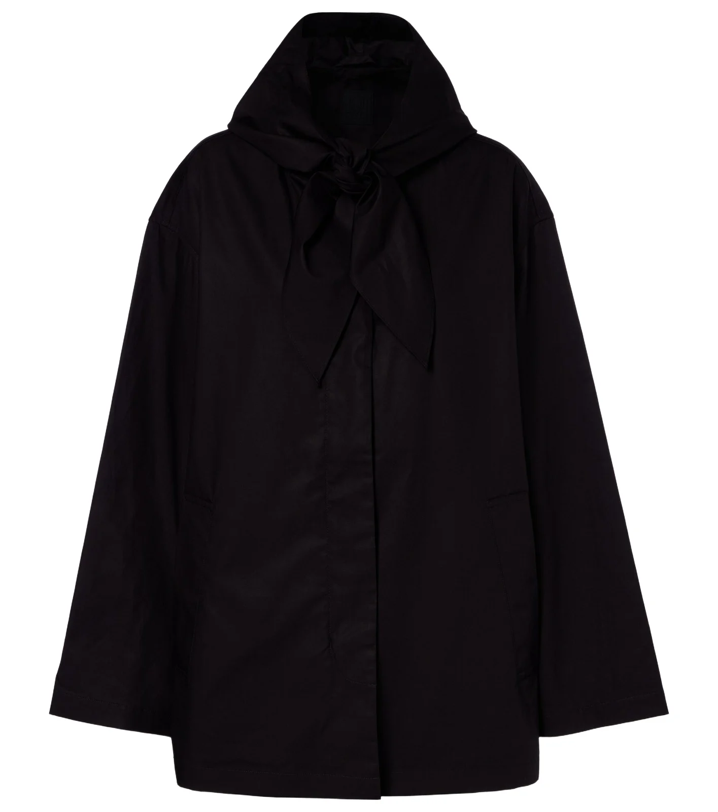 Scarf-detail cotton jacket Scarf-detail cotton jacket