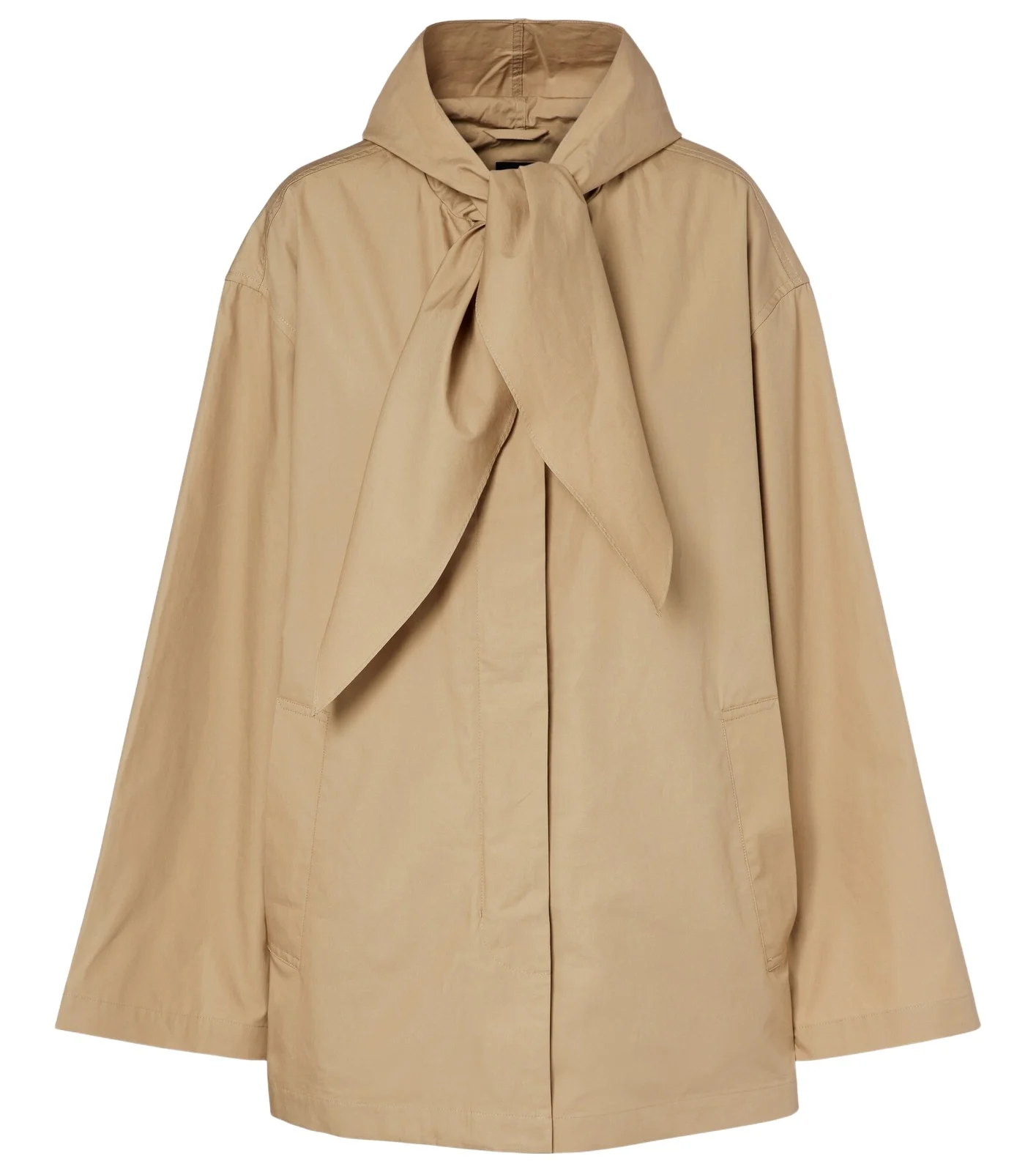 Scarf-detail cotton jacket Scarf-detail cotton jacket