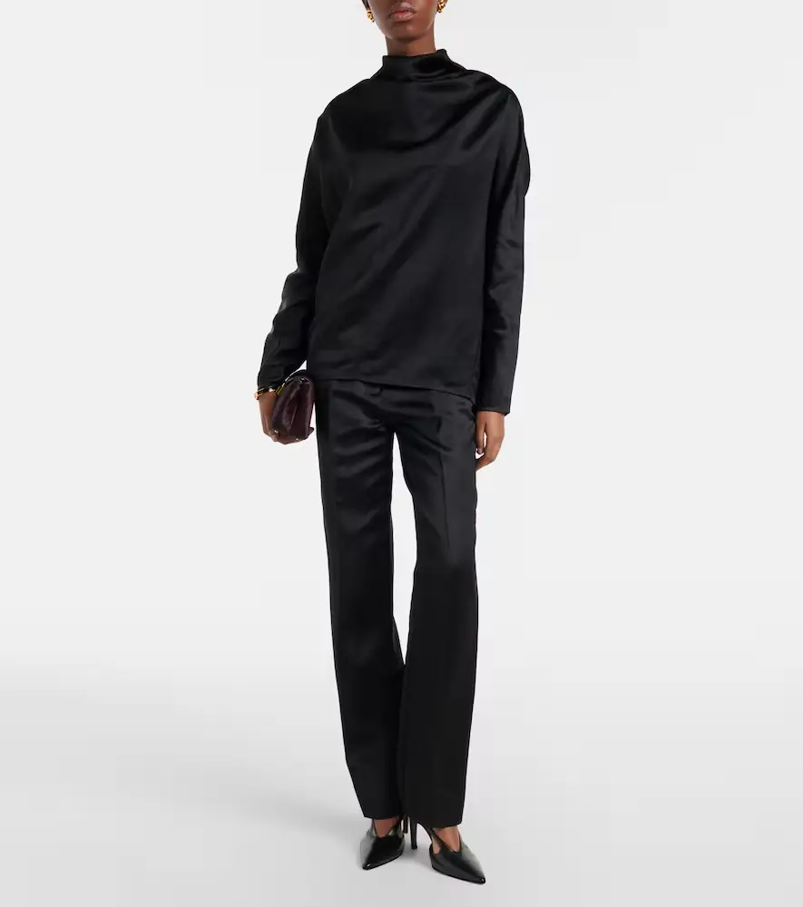 TOTEME Draped satin blouse | Thumbnail 3