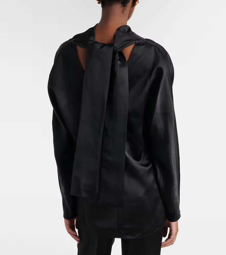 TOTEME Draped satin blouse | Thumbnail 4