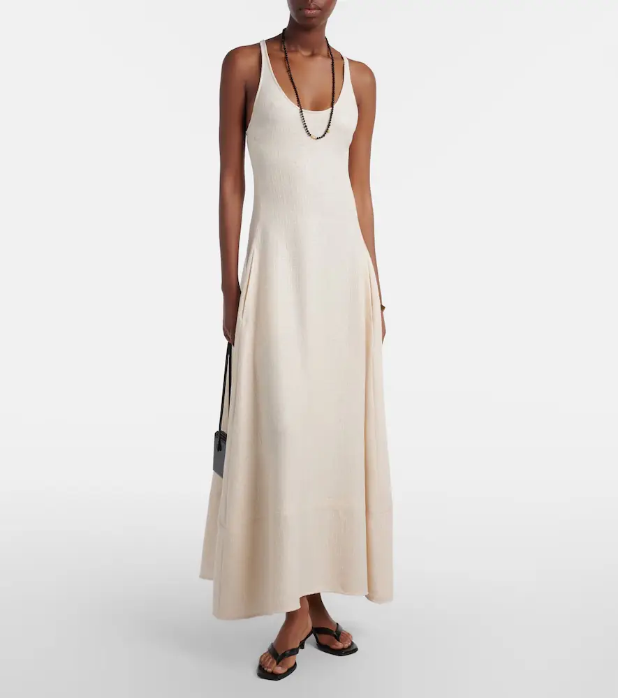 Toteme Cotton tweed maxi dress | Thumbnail 2