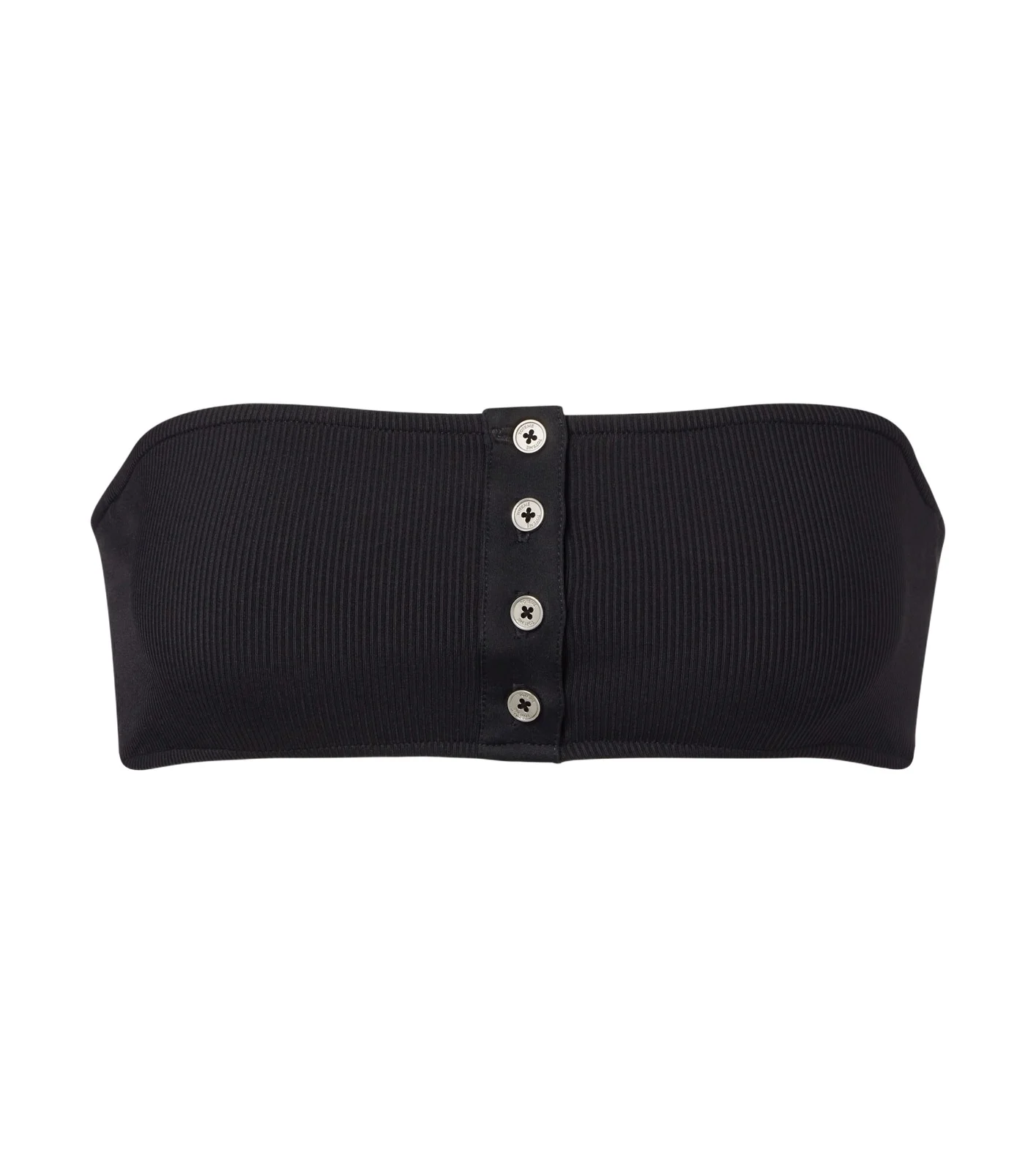 Ribbed-knit bandeau bikini top Ribbed-knit bandeau bikini top