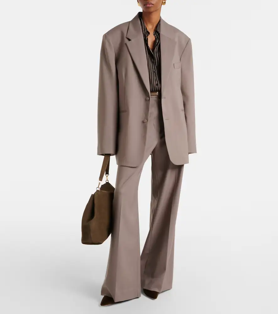 The Frankie Shop Peri pinstripe satin shirt | Thumbnail 4