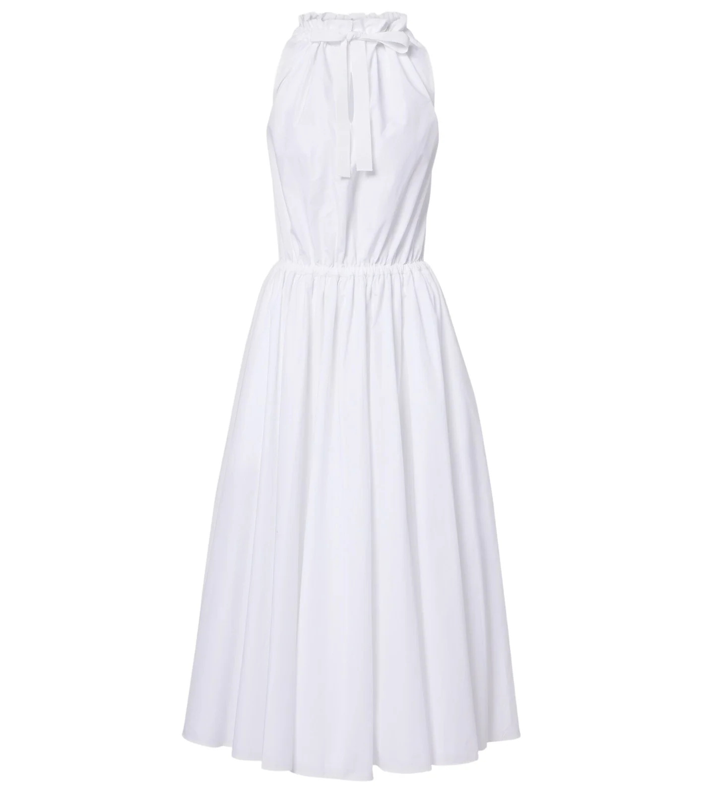 Gathered cotton midi dress Gathered cotton midi dress