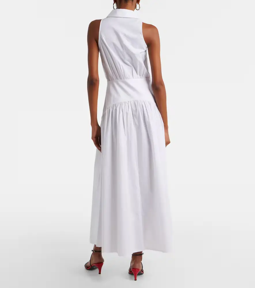 Staud Romy cotton poplin midi dress | Thumbnail 3 Staud Romy cotton poplin midi dress | Thumbnail 3