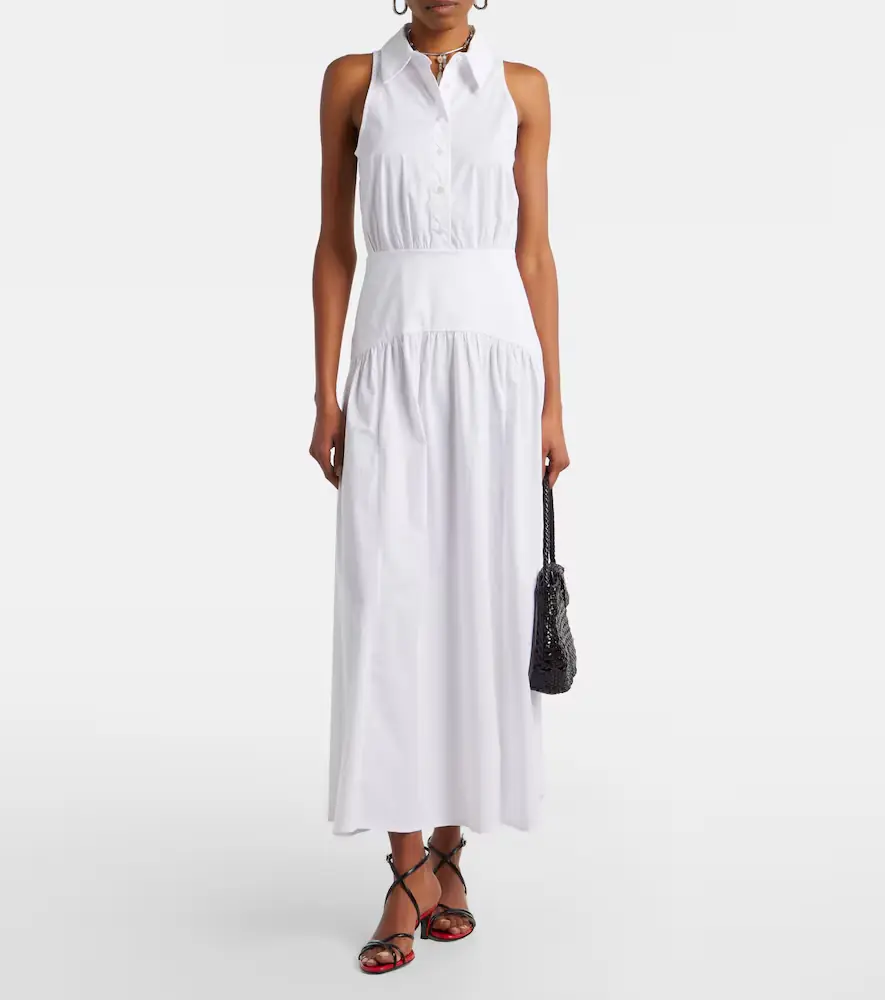 Staud Romy cotton poplin midi dress | Thumbnail 6 Staud Romy cotton poplin midi dress | Thumbnail 6