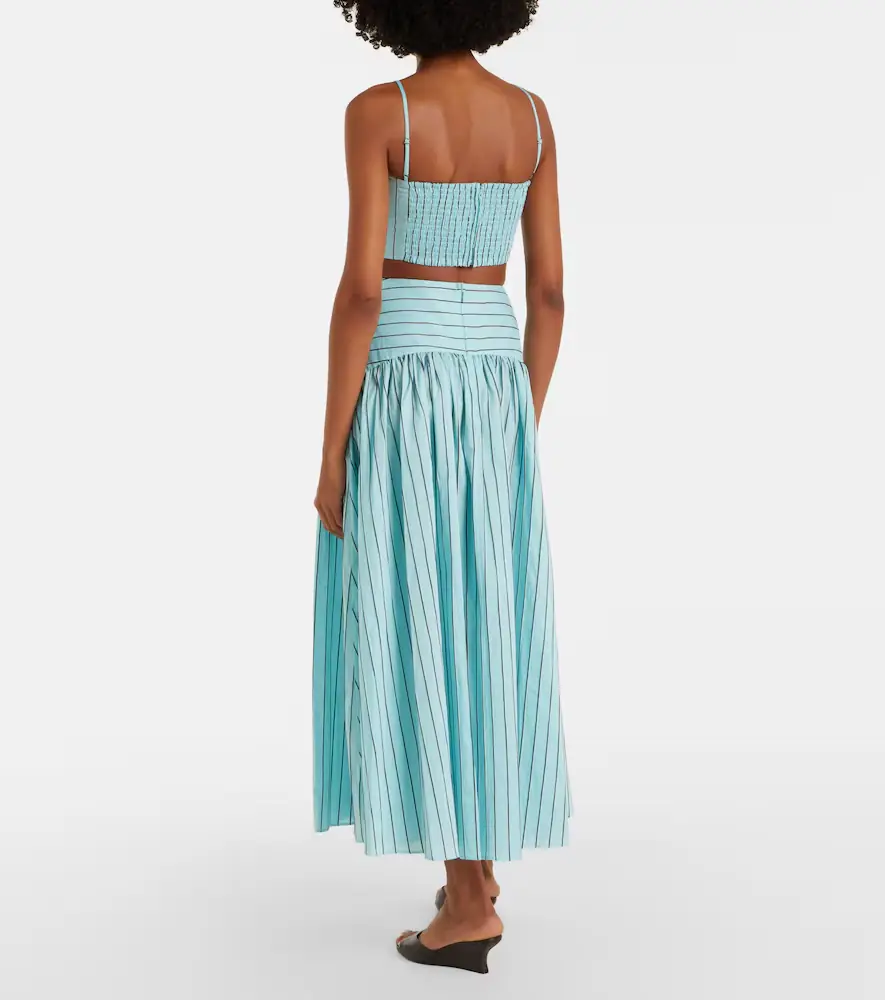 Staud Procida striped cotton-blend maxi skirt | Thumbnail 2 Staud Procida striped cotton-blend maxi skirt | Thumbnail 2