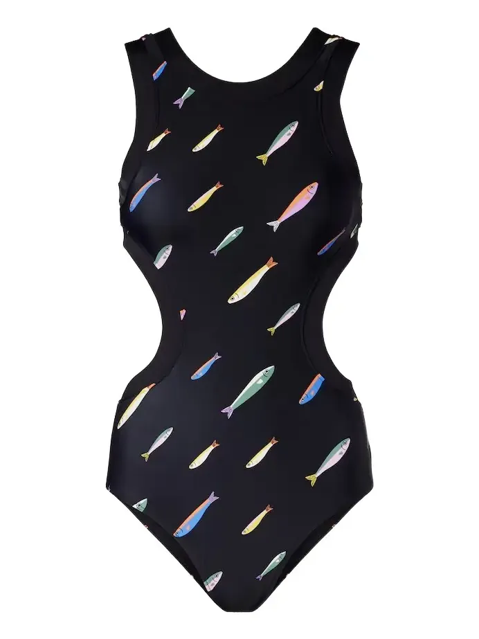 Dolce cutout printed swimsuit Dolce cutout printed swimsuit