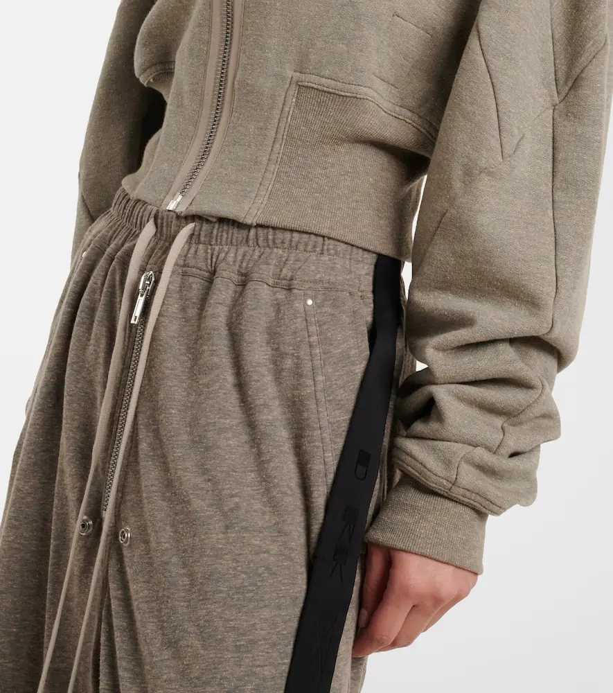 Rick Owens Cropped cotton-blend jersey hoodie | Thumbnail 4 Rick Owens Cropped cotton-blend jersey hoodie | Thumbnail 4