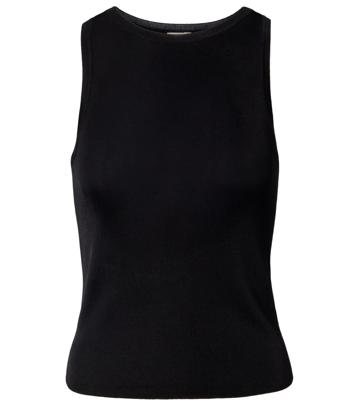 Ribbed-knit jersey tank top