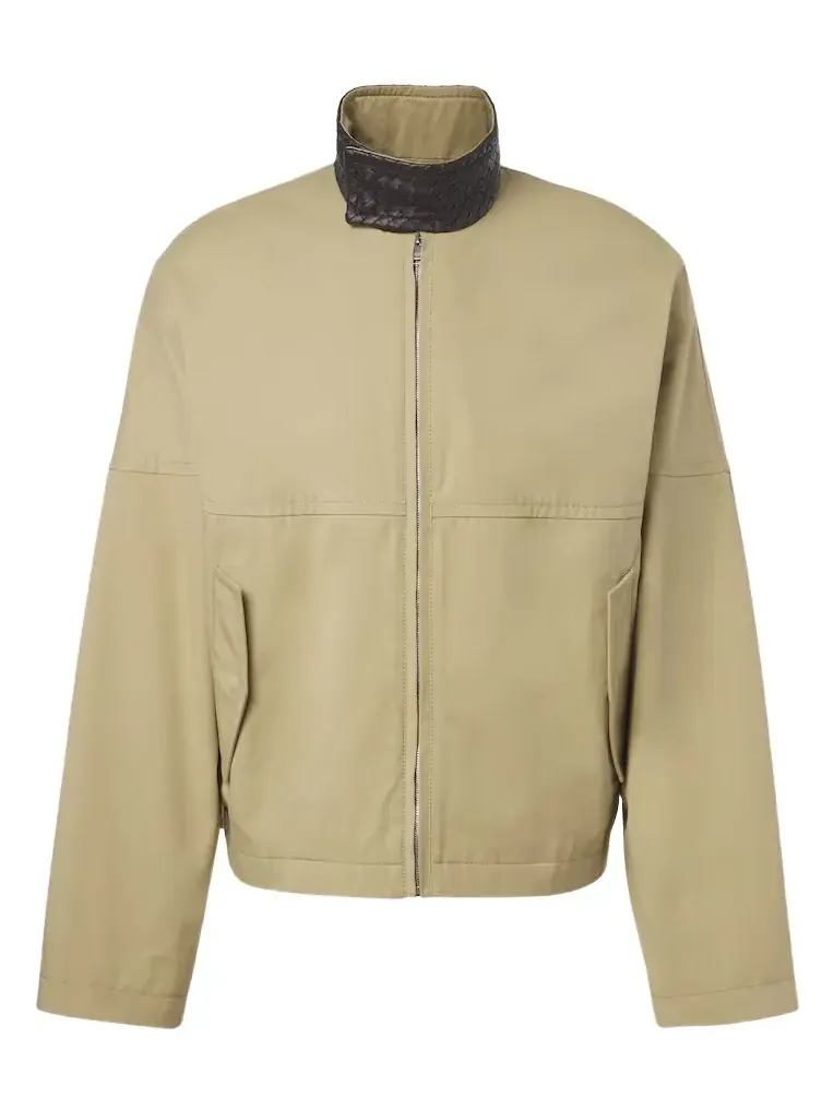 Intrecciato cotton blouson jacket Intrecciato cotton blouson jacket